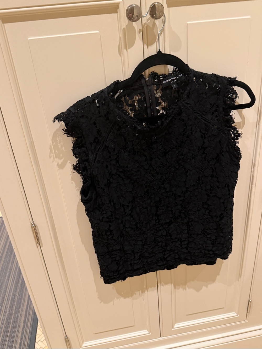 Generation Love Black Floral Lace Sleeveless Camisole